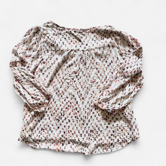 3/4 Hipster sheer blouse large work casual top pheasant sleeves boho inspired - Picture 8 of 8